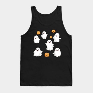 Pumpkins and ghosts Halloween Tank Top